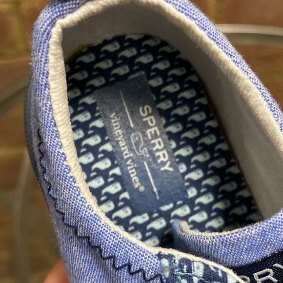 Sperry x Vineyard Vines Crest Vibe Jr Chambray Shoes Size 9 - Picture 8 of 9